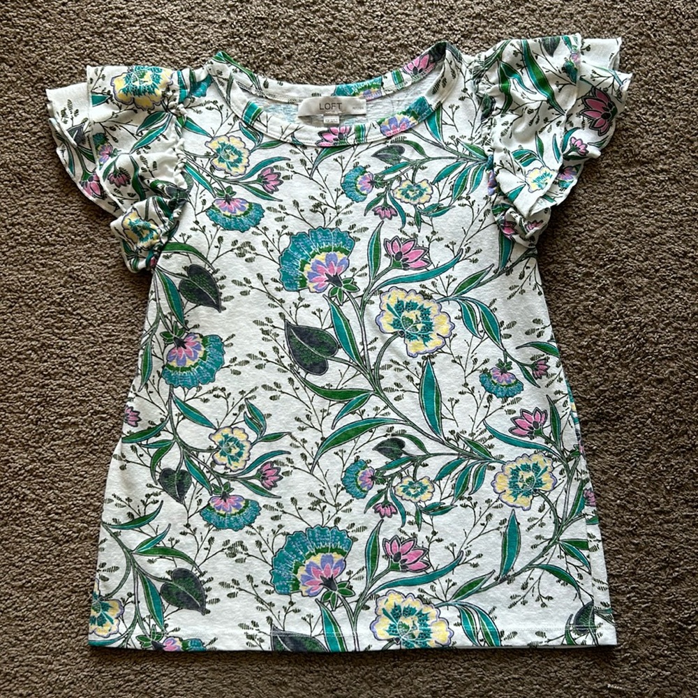 Loft Ruffle Sleeve Top